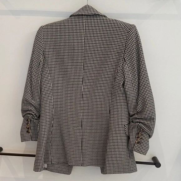 Veronica Beard Blue and Brown Houndstooth Blazer - Picture 5 of 6